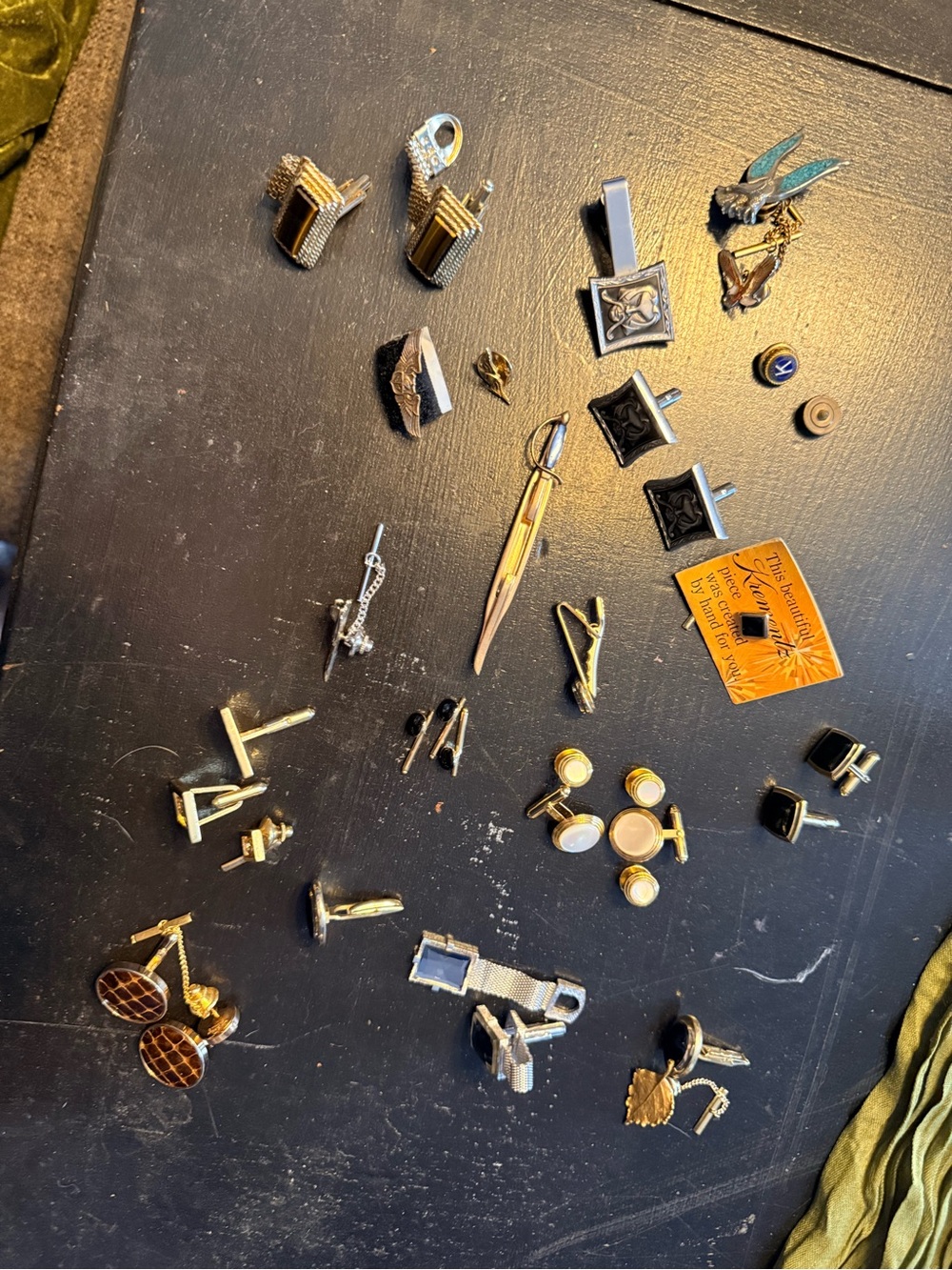 Huge Lot of Men's Gold and silver Cufflink and Tie Pin Set - Classic Accessories